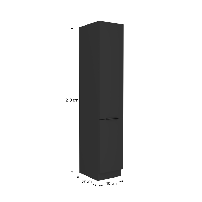 Casa si Gradina - Mobilier - Comode si corpuri - Corpuri bucatarie - Dulap inalt, negru, SIBER 40 DK-210 2F - Infinity.ro