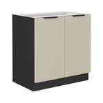 Casa si Gradina - Mobilier - Comode si corpuri - Corpuri bucatarie - Dulap inferior, casmir/negru, ARAKA 80 D 2F BB - Infinity.ro
