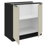 Casa si Gradina - Mobilier - Comode si corpuri - Corpuri bucatarie - Dulap inferior, casmir/negru, ARAKA 80 D 2F BB - Infinity.ro