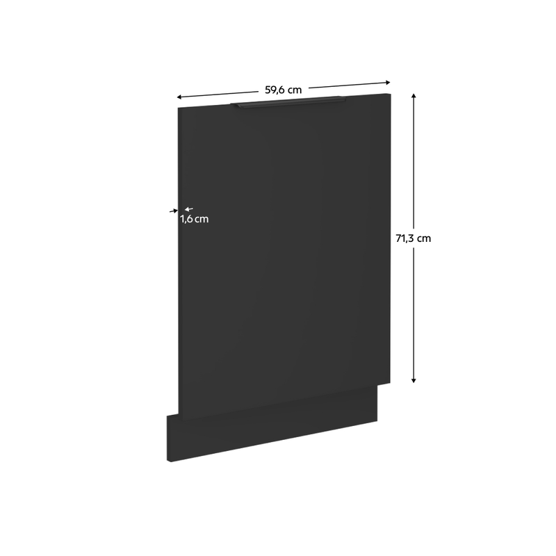 Casa si Gradina - Mobilier - Comode si corpuri - Corpuri bucatarie - Usa de masina de spalat vase, negru, SIBER ZM 713x596 - Infinity.ro