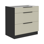 Casa si Gradina - Mobilier - Comode si corpuri - Corpuri bucatarie - Dulap inferior, casmir/negru, ARAKA 80 D 3S BB - Infinity.ro