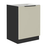 Casa si Gradina - Mobilier - Comode si corpuri - Corpuri bucatarie - Dulap inferior, casmir/negru, ARAKA 60 D 1F BB - Infinity.ro