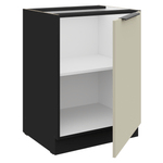 Casa si Gradina - Mobilier - Comode si corpuri - Corpuri bucatarie - Dulap inferior, casmir/negru, ARAKA 60 D 1F BB - Infinity.ro