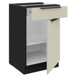 Casa si Gradina - Mobilier - Comode si corpuri - Corpuri bucatarie - Dulap inferior, casmir/negru, ARAKA 50 D 1F 1S BB - Infinity.ro