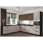 Casa si Gradina - Mobilier - Comode si corpuri - Corpuri bucatarie - Dulap inferior, casmir/negru, ARAKA 80 D 2F BB - Infinity.ro