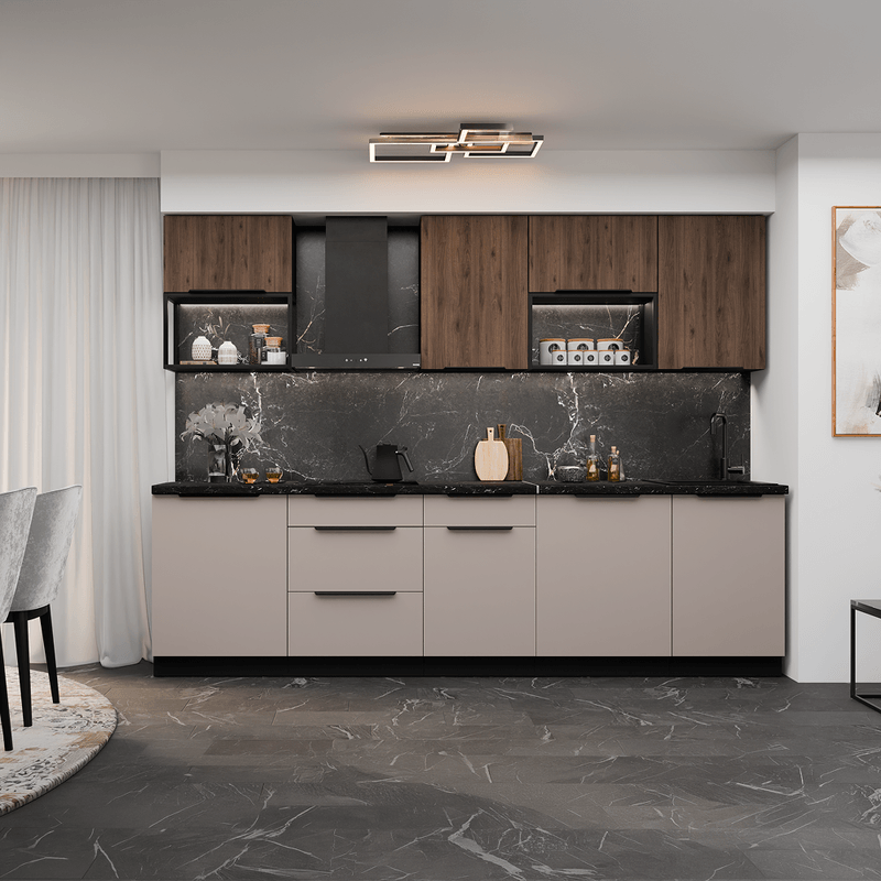 Casa si Gradina - Mobilier - Comode si corpuri - Corpuri bucatarie - Dulap pentru chiuveta, casmir/negru, ARAKA 50 ZL 1F BB - Infinity.ro