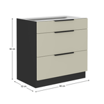 Casa si Gradina - Mobilier - Comode si corpuri - Corpuri bucatarie - Dulap inferior, casmir/negru, ARAKA 80 D 3S BB - Infinity.ro