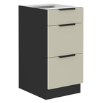 Casa si Gradina - Mobilier - Comode si corpuri - Corpuri bucatarie - Dulap inferior, casmir/negru, ARAKA 40 D 3S BB - Infinity.ro