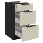 Casa si Gradina - Mobilier - Comode si corpuri - Corpuri bucatarie - Dulap inferior, casmir/negru, ARAKA 40 D 3S BB - Infinity.ro