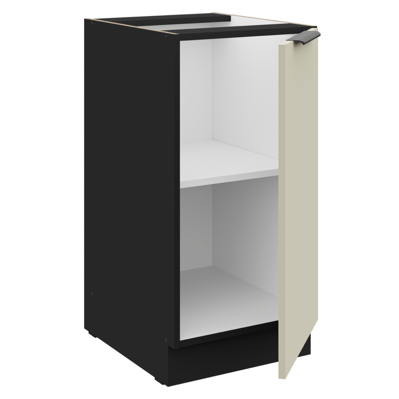 Casa si Gradina - Mobilier - Comode si corpuri - Corpuri bucatarie - Dulap inferior, casmir/negru, ARAKA 40 D 1F BB - Infinity.ro
