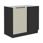Casa si Gradina - Mobilier - Comode si corpuri - Corpuri bucatarie - Dulap inferior, casmir/negru, ARAKA 105 ND 1F BB - Infinity.ro