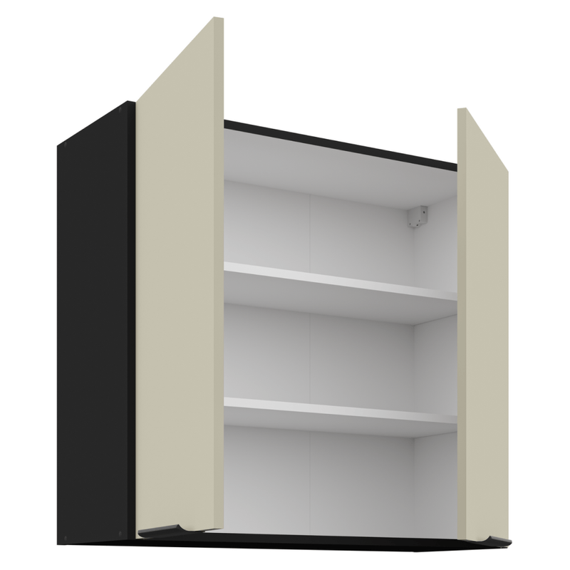 Casa si Gradina - Mobilier - Comode si corpuri - Corpuri bucatarie - Dulap superior, casmir/negru, ARAKA 80 G-72 2F - Infinity.ro