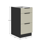 Casa si Gradina - Mobilier - Comode si corpuri - Corpuri bucatarie - Dulap inferior, casmir/negru, ARAKA 40 D 3S BB - Infinity.ro