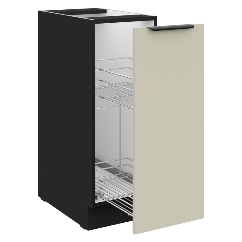 Casa si Gradina - Mobilier - Comode si corpuri - Corpuri bucatarie - Dulap inferior cu cos extensibil, casmir/negru, ARAKA 30 D CARGO BB - Infinity.ro