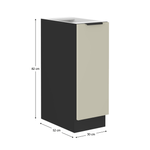 Casa si Gradina - Mobilier - Comode si corpuri - Corpuri bucatarie - Dulap inferior cu cos extensibil, casmir/negru, ARAKA 30 D CARGO BB - Infinity.ro