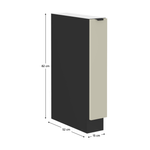 Casa si Gradina - Mobilier - Comode si corpuri - Corpuri bucatarie - Dulap inferior cu cos glisant, casmir/negru, ARAKA 15 D CARGO BB - Infinity.ro