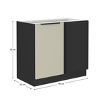 Casa si Gradina - Mobilier - Comode si corpuri - Corpuri bucatarie - Dulap inferior, casmir/negru, ARAKA 105 ND 1F BB - Infinity.ro