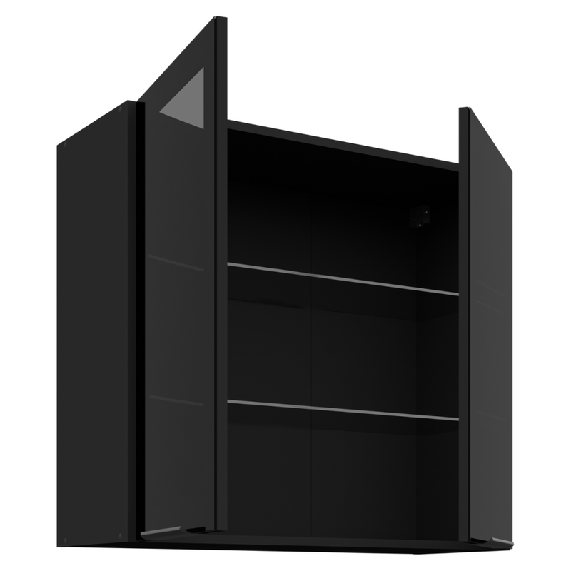 Casa si Gradina - Mobilier - Comode si corpuri - Corpuri bucatarie - Dulap superior, negru, ARAKA/MENZO/SIBER 80 GS-72 2F - Infinity.ro