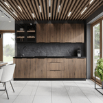 Casa si Gradina - Mobilier - Comode si corpuri - Corpuri bucatarie - Dulap superior, negru, ARAKA/MENZO/SIBER 80 GS-72 2F - Infinity.ro