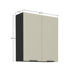 Casa si Gradina - Mobilier - Comode si corpuri - Corpuri bucatarie - Dulap superior, casmir/negru, ARAKA 80 G-90 2F - Infinity.ro