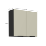 Casa si Gradina - Mobilier - Comode si corpuri - Corpuri bucatarie - Dulap superior, casmir/negru, ARAKA 80 G-72 2F - Infinity.ro