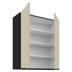 Casa si Gradina - Mobilier - Comode si corpuri - Corpuri bucatarie - Dulap superior, casmir/negru, ARAKA 80 G-90 2F - Infinity.ro