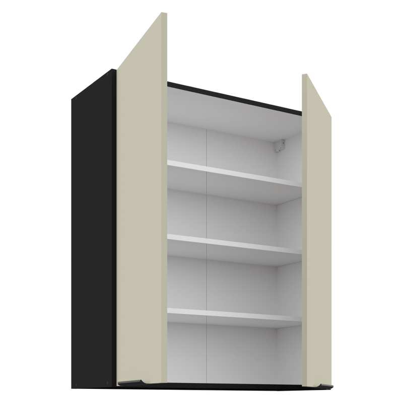 Casa si Gradina - Mobilier - Comode si corpuri - Corpuri bucatarie - Dulap superior, casmir/negru, ARAKA 80 G-90 2F - Infinity.ro