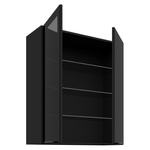 Casa si Gradina - Mobilier - Comode si corpuri - Corpuri bucatarie - Dulap superior, negru, ARAKA/MENZO/SIBER 80 GS-90 2F - Infinity.ro
