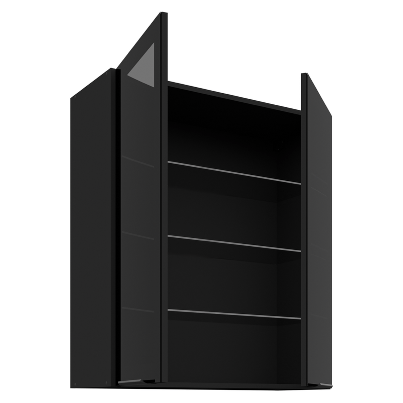 Casa si Gradina - Mobilier - Comode si corpuri - Corpuri bucatarie - Dulap superior, negru, ARAKA/MENZO/SIBER 80 GS-90 2F - Infinity.ro