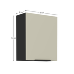 Casa si Gradina - Mobilier - Comode si corpuri - Corpuri bucatarie - Dulap superior, casmir/negru, ARAKA 60 G-72 1F - Infinity.ro