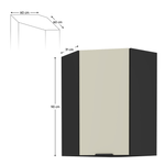 Casa si Gradina - Mobilier - Comode si corpuri - Corpuri bucatarie - Dulap de colt superior, casmir/negru, ARAKA 60x60 GN-90 1F - Infinity.ro