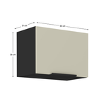 Casa si Gradina - Mobilier - Comode si corpuri - Corpuri bucatarie - Dulap superior, casmir/negru, ARAKA 50 GU-36 1F - Infinity.ro