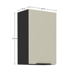 Casa si Gradina - Mobilier - Comode si corpuri - Corpuri bucatarie - Dulap superior, casmir/negru, ARAKA 45 G-72 1F - Infinity.ro