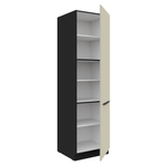 Casa si Gradina - Mobilier - Comode si corpuri - Corpuri bucatarie - Dulap inalt, casmir/negru, ARAKA 60 DK-210 2F - Infinity.ro