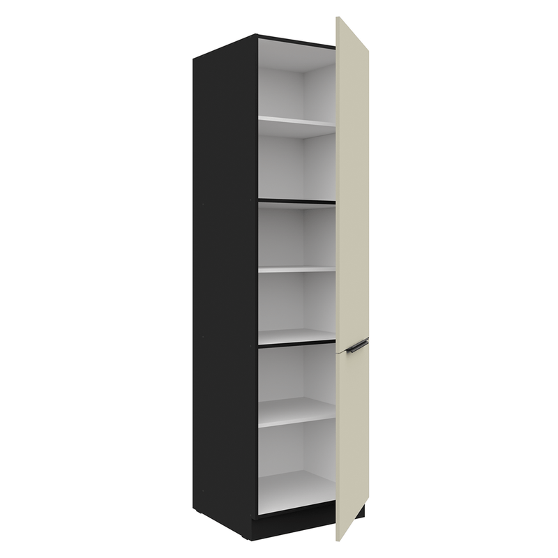 Casa si Gradina - Mobilier - Comode si corpuri - Corpuri bucatarie - Dulap inalt, casmir/negru, ARAKA 60 DK-210 2F - Infinity.ro