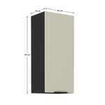 Casa si Gradina - Mobilier - Comode si corpuri - Corpuri bucatarie - Dulap superior, casmir/negru, ARAKA 40 G-90 1F - Infinity.ro
