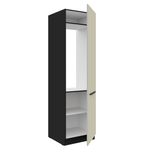 Casa si Gradina - Mobilier - Comode si corpuri - Corpuri bucatarie - Dulap pentru frigider incorporabil, casmir/negru, ARAKA 60 LO-210 2F - Infinity.ro