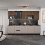Casa si Gradina - Mobilier - Comode si corpuri - Corpuri bucatarie - Dulap inalt, casmir/negru, ARAKA 60 DK-210 2F - Infinity.ro