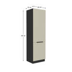 Casa si Gradina - Mobilier - Comode si corpuri - Corpuri bucatarie - Dulap inalt, casmir/negru, ARAKA 60 DK-210 2F - Infinity.ro