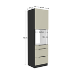 Casa si Gradina - Mobilier - Comode si corpuri - Corpuri bucatarie - Dulap inalt pentru cuptor incorporabil, casmir/negru, ARAKA 60 DPS-210 3S1F - Infinity.ro