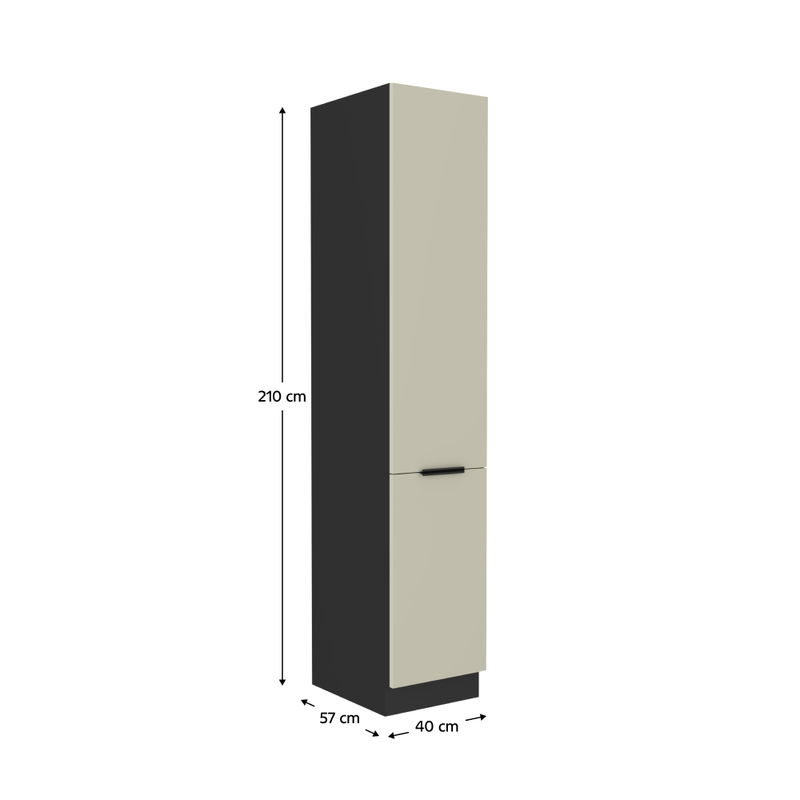 Casa si Gradina - Mobilier - Comode si corpuri - Corpuri bucatarie - Dulap inalt, casmir/negru, ARAKA 40 DK-210 2F - Infinity.ro