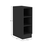 Casa si Gradina - Mobilier - Comode si corpuri - Corpuri bucatarie - Dulap cu polite inferioare, negru, ARAKA/MENZO/SIBER 30 D OTW BB - Infinity.ro