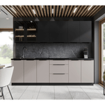 Casa si Gradina - Mobilier - Comode si corpuri - Corpuri bucatarie - Dulap inalt, casmir/negru, ARAKA 40 DK-210 2F - Infinity.ro