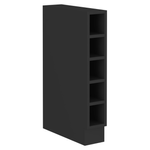 Casa si Gradina - Mobilier - Comode si corpuri - Corpuri bucatarie - Dulap cu rafturi inferioare, negru, ARAKA/MENZO/SIBER 15 D OTW BB - Infinity.ro