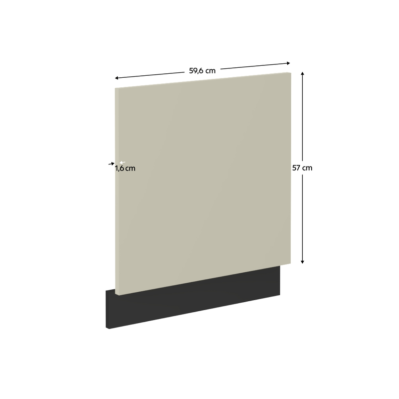 Casa si Gradina - Mobilier - Comode si corpuri - Corpuri bucatarie - Usa de masina de spalat vase, casmir/negru, ARAKA ZM 570x596 - Infinity.ro