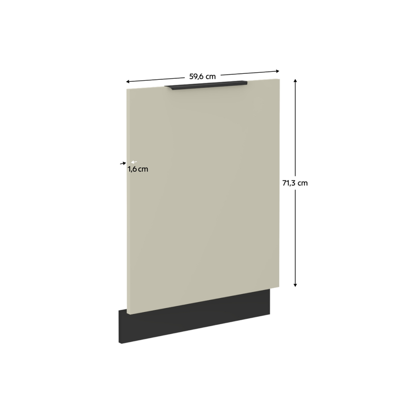 Casa si Gradina - Mobilier - Comode si corpuri - Corpuri bucatarie - Usa de masina de spalat vase, casmir/negru, ARAKA ZM 713x596 - Infinity.ro