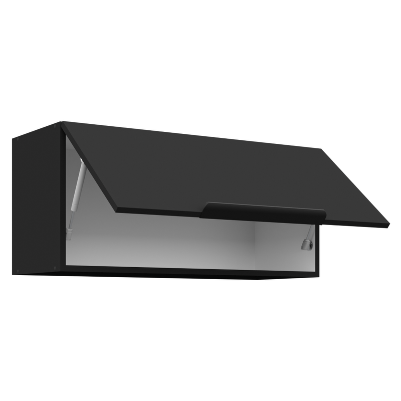 Casa si Gradina - Mobilier - Comode si corpuri - Corpuri bucatarie - Dulap superior, negru, SIBER 80 GU-36 1F - Infinity.ro