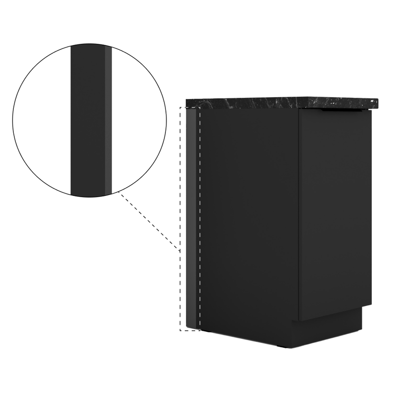 Casa si Gradina - Mobilier - Comode si corpuri - Corpuri bucatarie - sina spate, negru, ARAKA/MENZO/SIBER - Infinity.ro