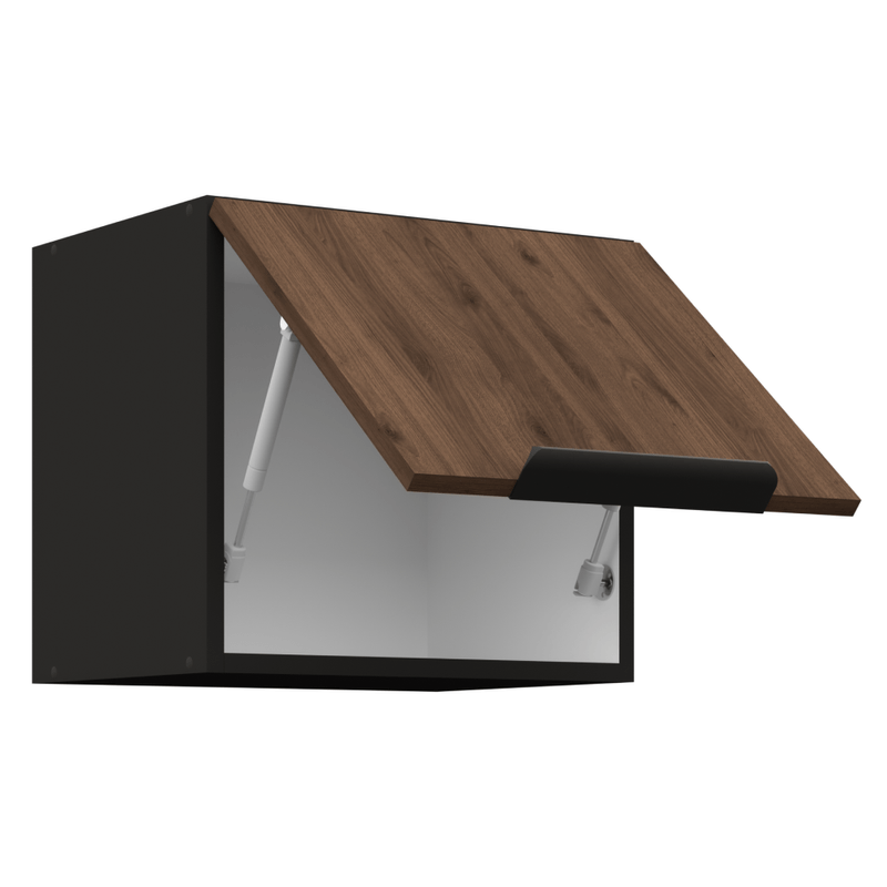 Casa si Gradina - Mobilier - Comode si corpuri - Corpuri bucatarie - Dulap superior, nuc okapi/negru, MENZO 40 GU-36 1F - Infinity.ro