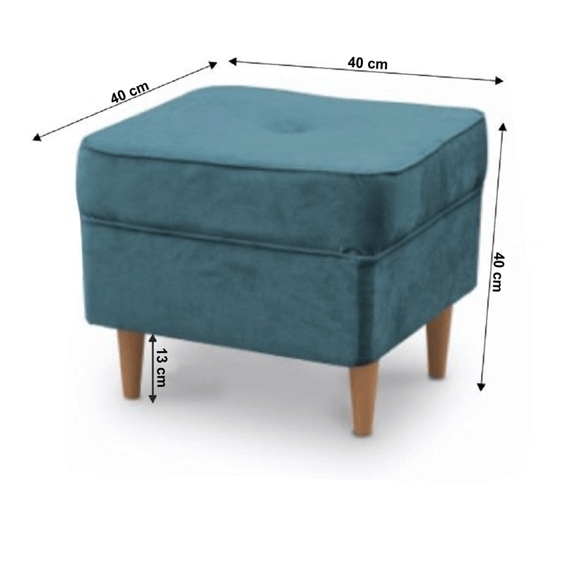 Casa si Gradina - Mobilier - Scaune si fotolii - Tabureti - Taburet modern, petrol/fag, RUFINO 3 NEW - Infinity.ro